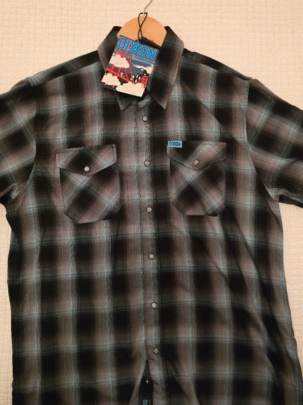 DIXXON men's Morning Fog Bamboo Short Sleeve